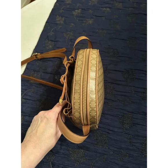 Celine Brown Tan Monogram Crossbody Bag - Picture 7 of 16